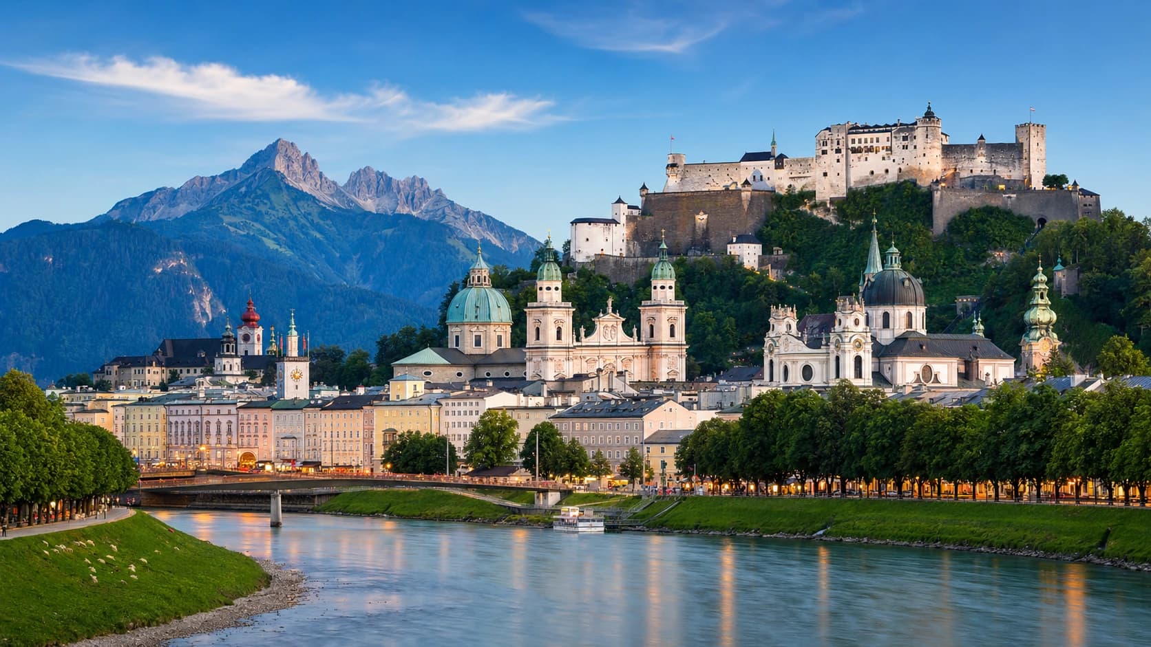 Cinematic landscape representing studying in Austria