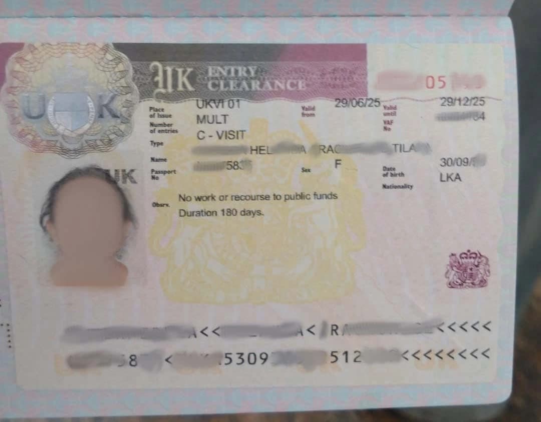 Approved visitor visitor visa clearance proof 8